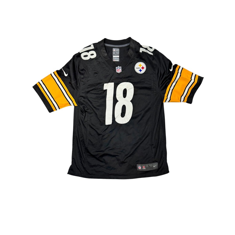 Nike Pittsburgh Steelers Diontae Johnson 18 Black NFL On Field Jersey Mens L